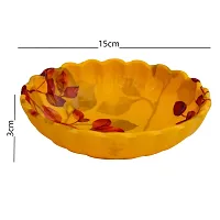 Melamine Crockery Bowl( 200 ml Each, Set of 6 Pcs) Yellow Red Leaf-thumb3