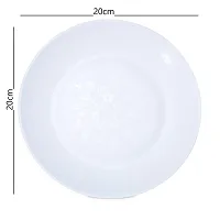 Melamine Crockery Half Plate( 20cm Diameter, Set of 6 Pcs) White-thumb4