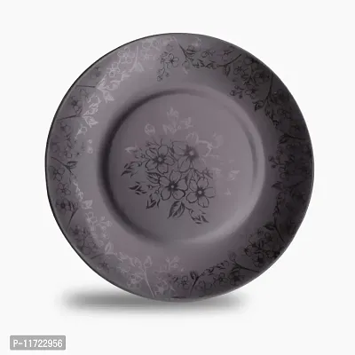 Melamine Crockery Half Plate(20cm Diameter, Set of 6 pcs) Black Color