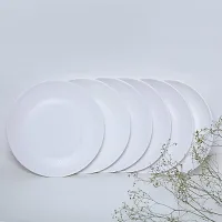 Melamine Crockery Half Plate( 20cm Diameter, Set of 6 Pcs) White-thumb2