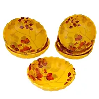 Melamine Crockery Bowl( 200 ml Each, Set of 6 Pcs) Yellow Red Leaf-thumb2