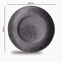 Melamine Crockery Half Plate(20cm Diameter, Set of 6 pcs) Black Color-thumb3