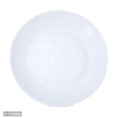 Melamine Crockery Half Plate( 20cm Diameter, Set of 6 Pcs) White