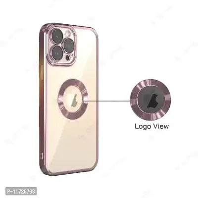 SPRING ART Back Cover Ring Logo Cut for Magsafe Compatible with iPhone 14 Pro Lens Protection Chrome Back Case Cover for - iPhone 14 Pro (Rose Gold)-thumb4