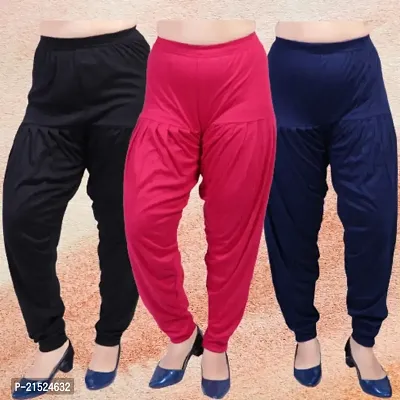 Womens Casual Solid Harem/Patiala Pants (Pack of 3)