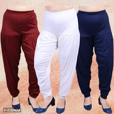 Womens Casual Solid Harem/Patiala Pants (Pack of 3)