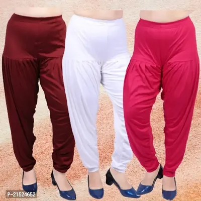 Womens Casual Solid Harem/Patiala Pants (Pack of 3)