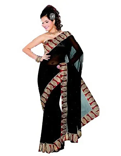 Trending Georgette Saree with Blouse piece 