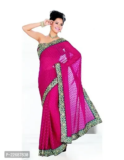 Classic Saree with Blouse piece  for Women-thumb0