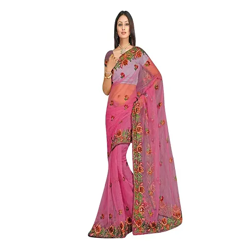 Hot Selling Net Saree with Blouse piece 