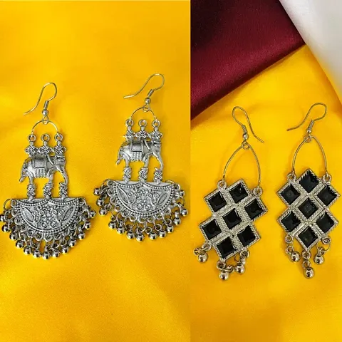 Trendy Oxidised Earrings Studs