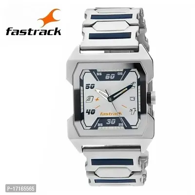 Fastrack Men's 1474SM01 Casual Silver Metal Strap Watch - Newegg.com