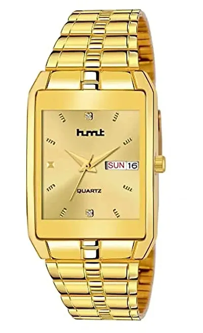 HMT-DX Plated Day Date Functioning Watch for Boys Analog Watch - for Men