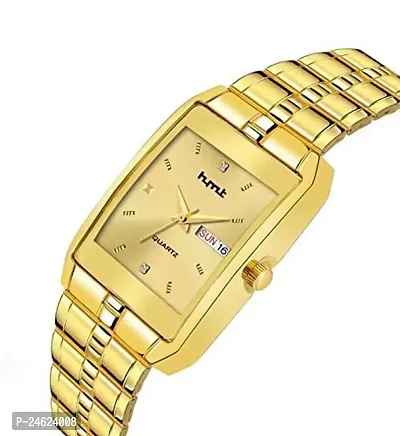 HMT-DX Original Gold Plated Day  Date Functioning Watch for Boys Analog Watch - for Men-thumb4