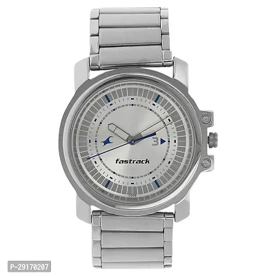 Stylish Silver Metal Analog Watches For Men-thumb0
