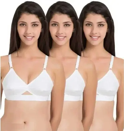 Stylish Solid Bra for Women, Pack of 3