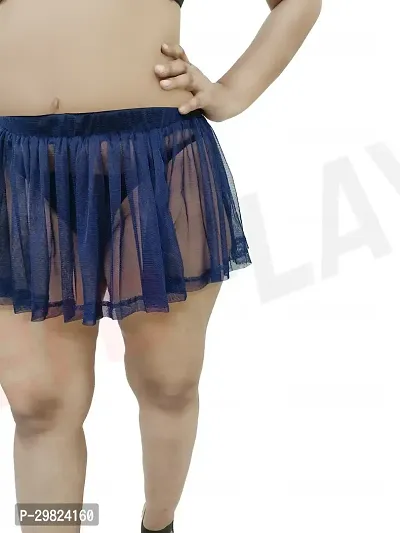 Soft and Stretchy See Through Mini Mesh Skirt for Women-thumb5