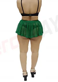 Stylish Transparent See Through Green Micro Skirt For Women-thumb1