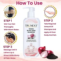 Trunext Buy 1 Get 1 Free Onion Oil + Onion Black Seed Hair Shampoo For Complete Solution of Hair Fall Control  Healthy, Strong Hair - (Combo of 2)-thumb2