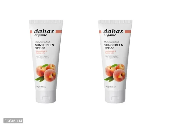 Dabas Organic Sunscreen Spf 50 + 50 Gm Pack of 2