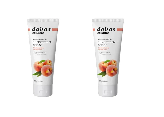 Dabas Organic Sunscreen Spf 50 + 50 Gm Pack of 2