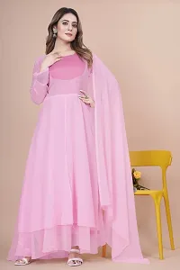 Attractive Georgette Gown for Women  With Dupatta-thumb2