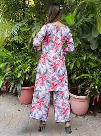 Stylish Multicoloured Cotton Blend Floral Print Kurta With Pant Set For Women-thumb2