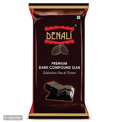 Denali Premium Dark Compound Slab|Delicious Chocolate Bars for Cooking/Baking Cakes, Muffins, Mousse Bars 400g-thumb0