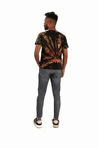 Stylish Multicoloured Cotton Tie-dye T-shirt For Men-thumb1