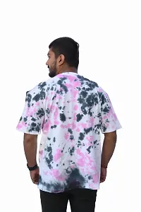 Stylish Multicoloured Cotton Tie-dye  Bio-Washed T-Shirt For Men-thumb2