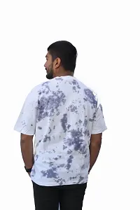 Stylish Multicoloured Cotton Tie-dye  Bio-Washed T-Shirt For Men-thumb4