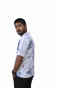 Stylish Multicoloured Cotton Tie-dye  Bio-Washed T-Shirt For Men-thumb2