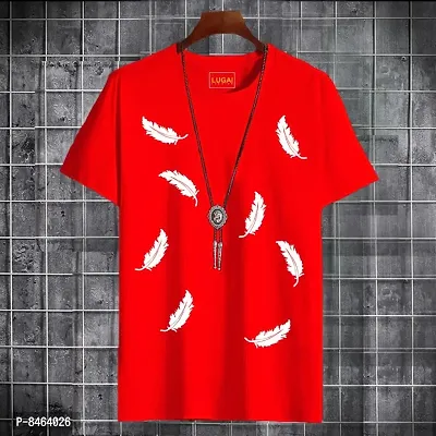 Red Cotton Tshirt For Men