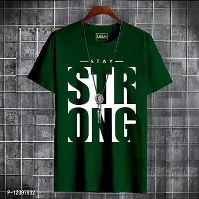 Green Party wear cotton T-Shirt  for man.