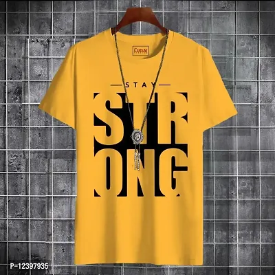 Yellow Party wear cotton T-Shirt  for man.