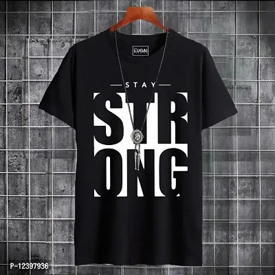 Black Party wear cotton T-Shirt  for man.-thumb0