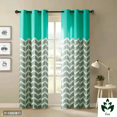 TLF Eyelet Printd Polycotton Curtain for Door-thumb0