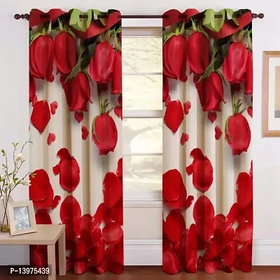 TLF Eyelet Printd Polycotton Curtain for Door pack of 1-thumb0