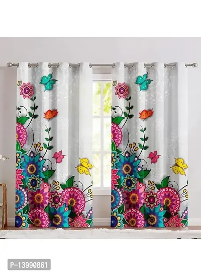 TLF Eyelet Printd Polycotton Curtain for Door pack of 1