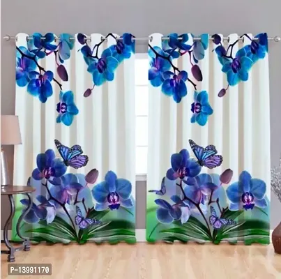 TLF Eyelet Printd Polycotton Curtain for Door Pack of 1