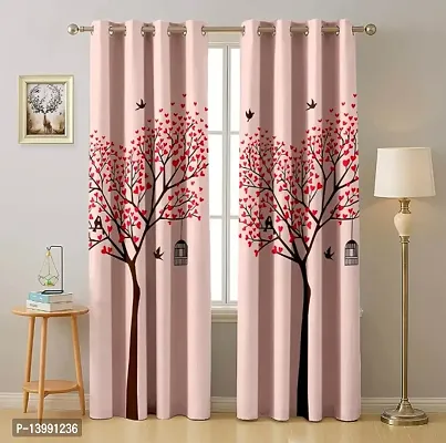 TLF Eyelet Printd Polycotton Curtain for Door pack of 1-thumb0