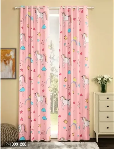 TLF Eyelet Printd Polycotton Curtain for Door pack of 1