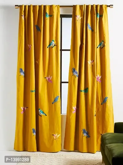 TLF Eyelet Printd Polycotton Curtain for Door pack of 1