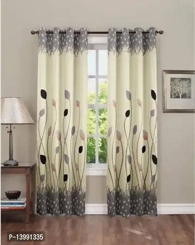 TLF Eyelet Printd Polycotton Curtain for Door pack of 1