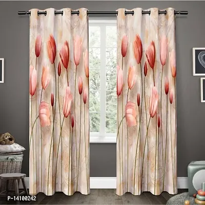 JV Printed Polyester Eyelet Fittin Door Curtain pack of 1-thumb0