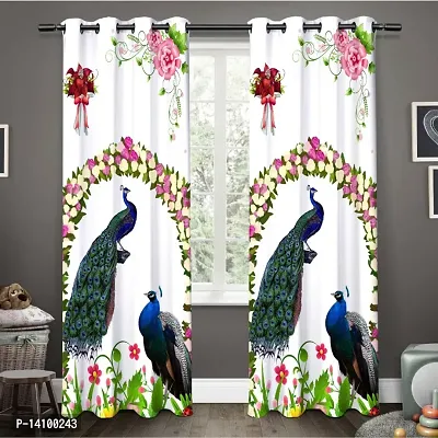 JV Printed Polyester Eyelet Fittin Door Curtain pack of 1