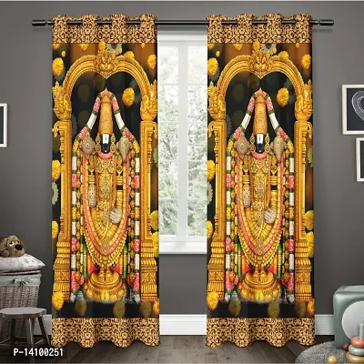 JV Printed Polyester Eyelet Fittin Door Curtain pack of 1-thumb0