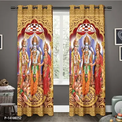 JV Printed Polyester Eyelet Fittin Door Curtain pack of 1-thumb0