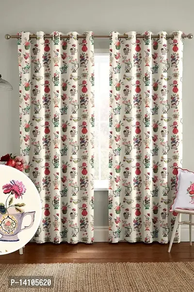 TLF Eyelet Printd Polycotton Curtain for Door