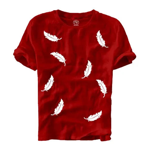 Latest Stylish Trendy Leaf Half Sleeves Men T-shirts | Unisex Regular fit Premium Casual Wear Round Neck Men Tshirts